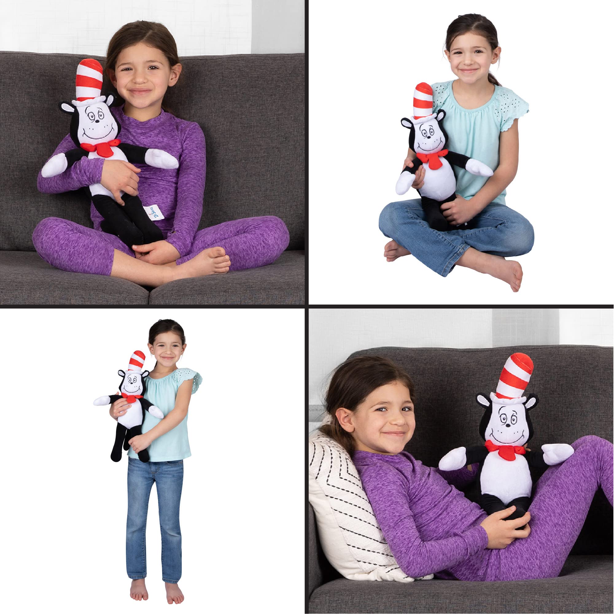 Foto 6 pulgar | Ropa De Cama Infantil Cuddle Pillow Buddy Dr. Seuss Con Forma De Gato Con Sombrero - Venta Internacional.