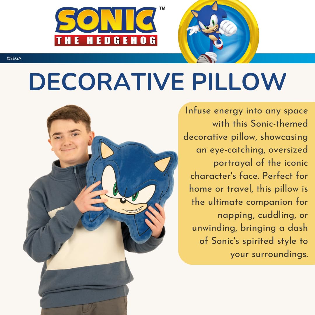 Foto 3 pulgar | Almohada Decorativa Franco Sonic Anime Gaming Super Soft - Venta Internacional.