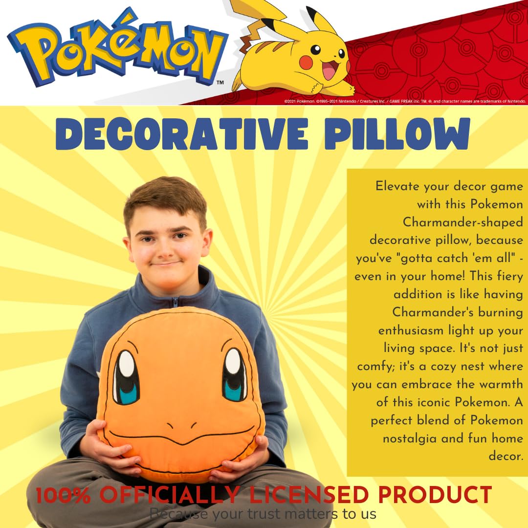 Foto 3 pulgar | Almohada Decorativa Franco Anime Gaming Charmander Pokemon - Venta Internacional.