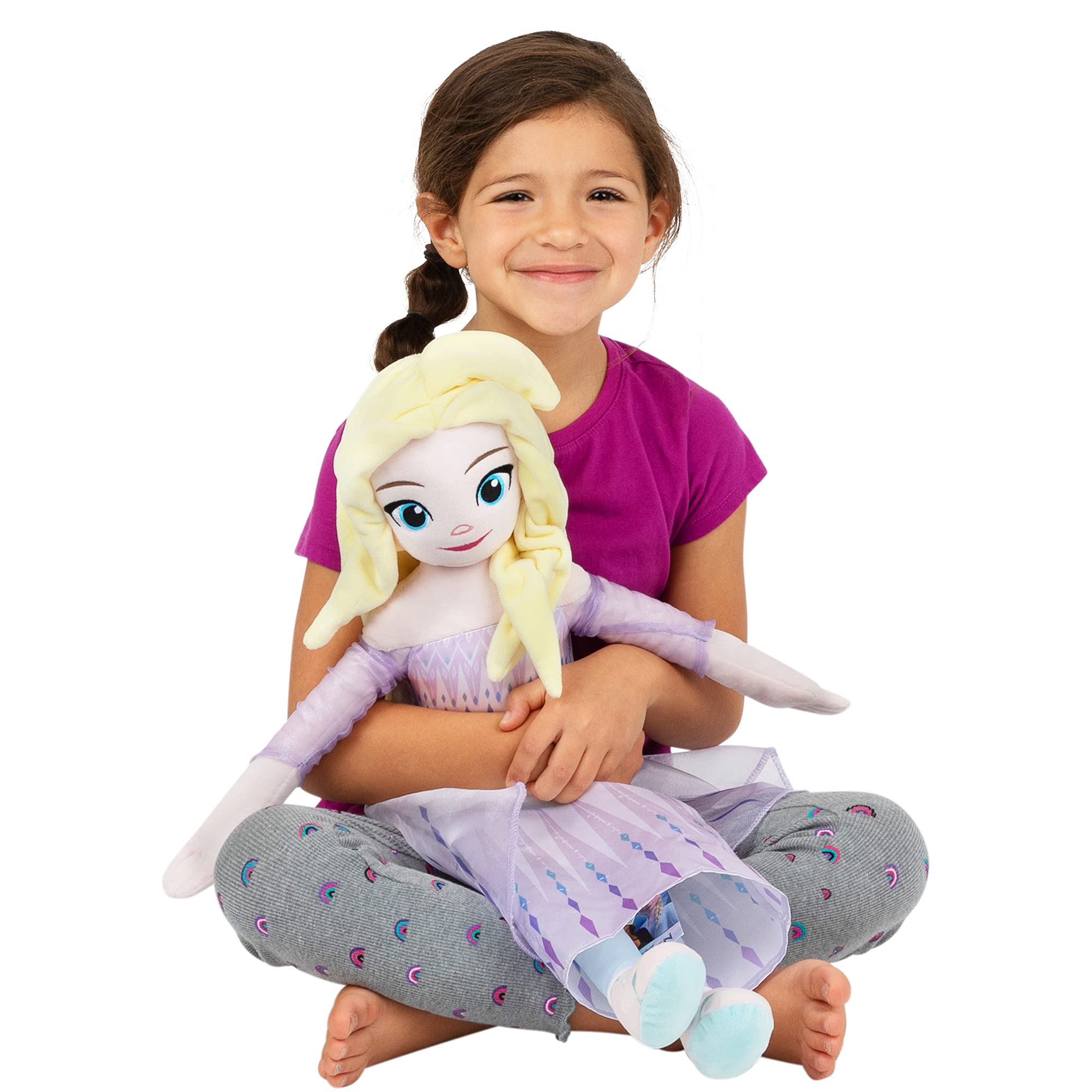 Foto 3 pulgar | Almohada Cuddle Pillow Buddy Disney Frozen Elsa De Felpa Supersuave - Venta Internacional.