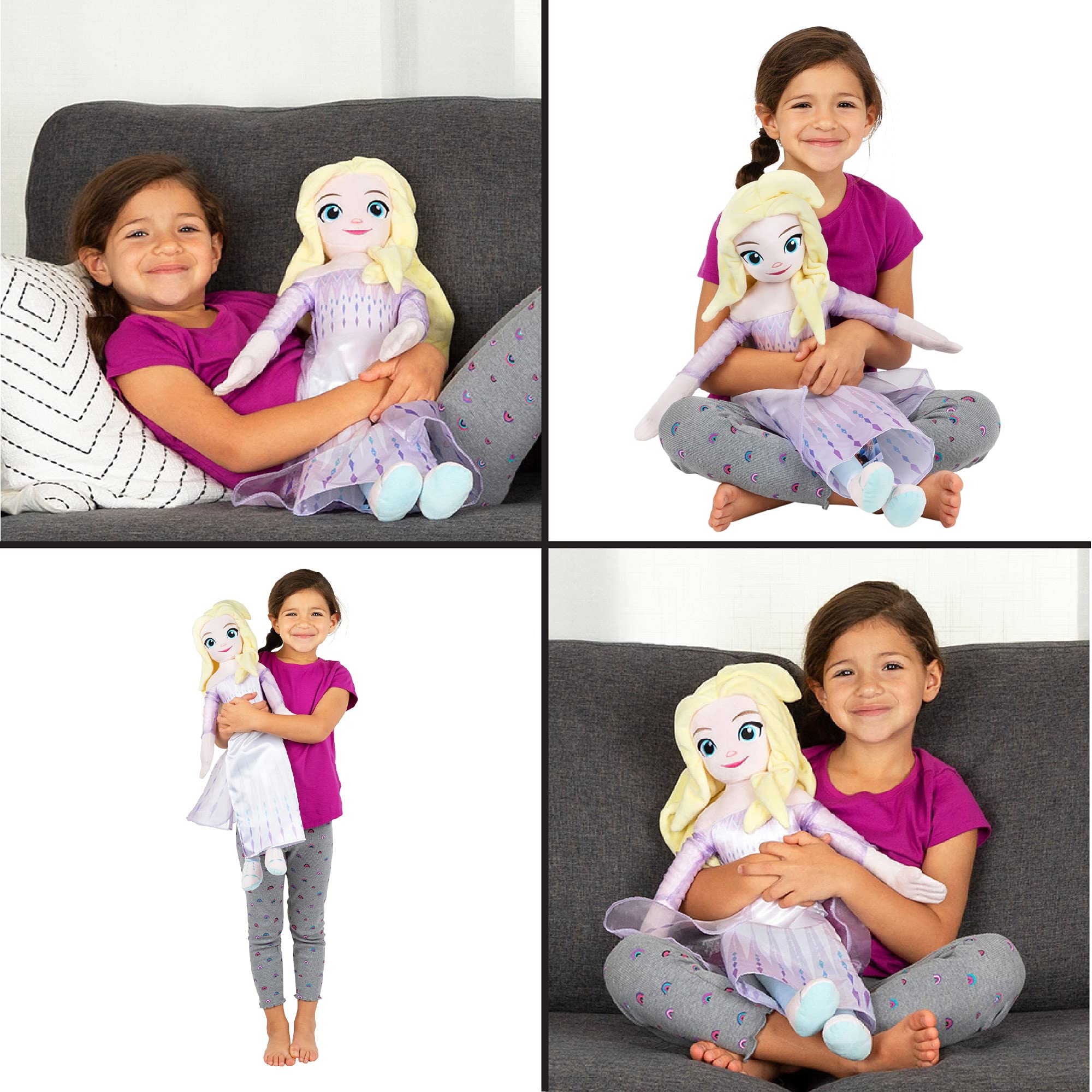 Foto 6 pulgar | Almohada Cuddle Pillow Buddy Disney Frozen Elsa De Felpa Supersuave - Venta Internacional.