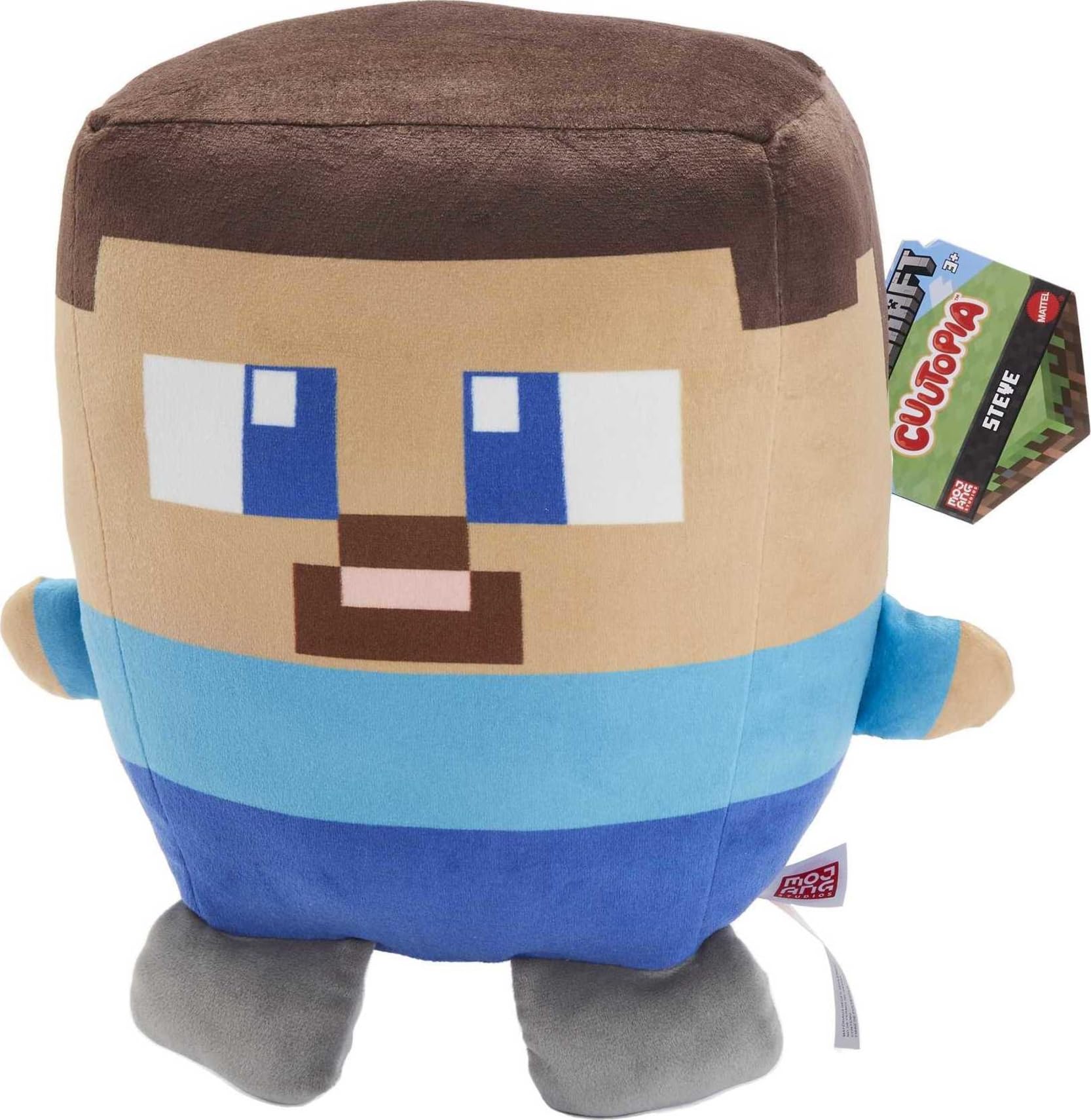 Foto 2 pulgar | Personaje De Peluche Mattel Minecraft Cuutopia Steve 25 Cm - Venta Internacional.