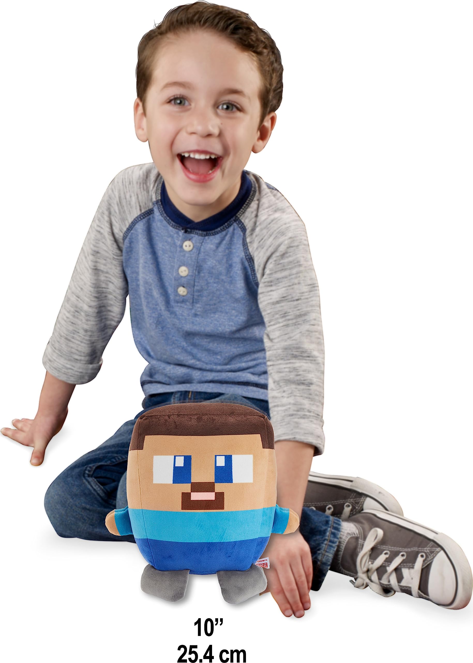 Foto 2 | Personaje De Peluche Mattel Minecraft Cuutopia Steve 25 Cm - Venta Internacional.