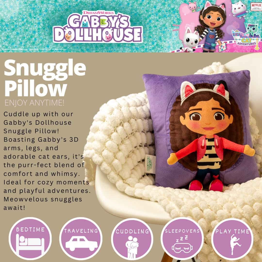 Foto 3 pulgar | Pillow Franco Dreamworks Gabby's Dollhouse Kids, Peluche 3d - Venta Internacional.