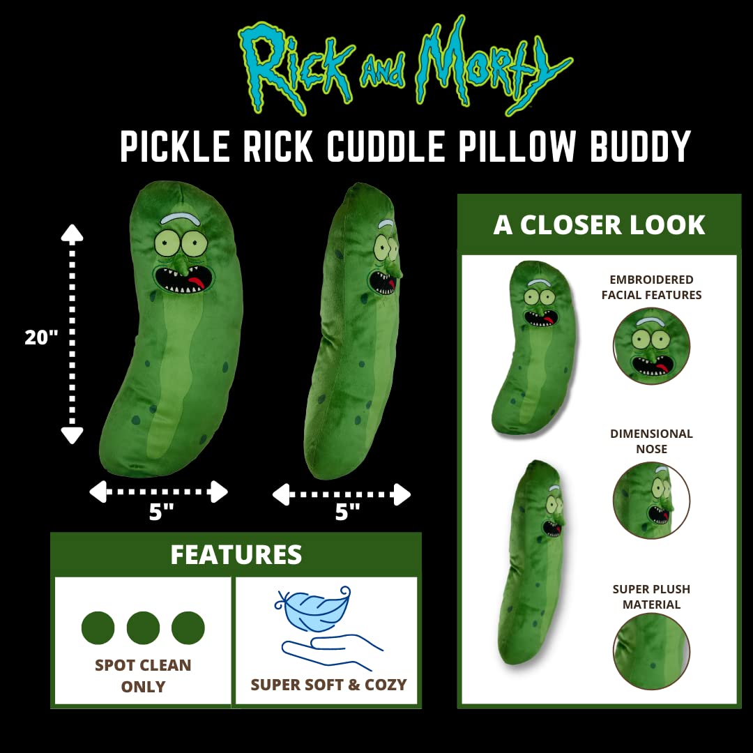 Foto 5 pulgar | Almohada De Peluche Buddy Franco Collectibles Pickle Rick - Venta Internacional.