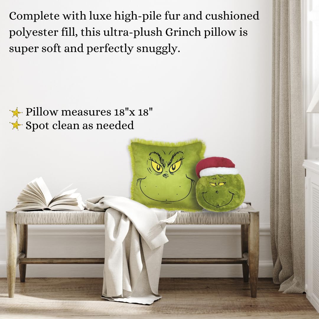 Foto 3 pulgar | Almohada Franco Cuddle Buddy Grinch de Piel Sintética 45 X 45 Cm - Venta Internacional