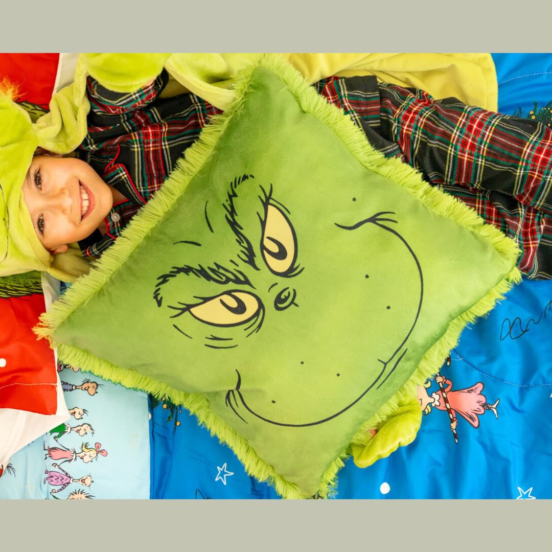 Foto 4 pulgar | Almohada Franco Cuddle Buddy Grinch de Piel Sintética 45 X 45 Cm - Venta Internacional