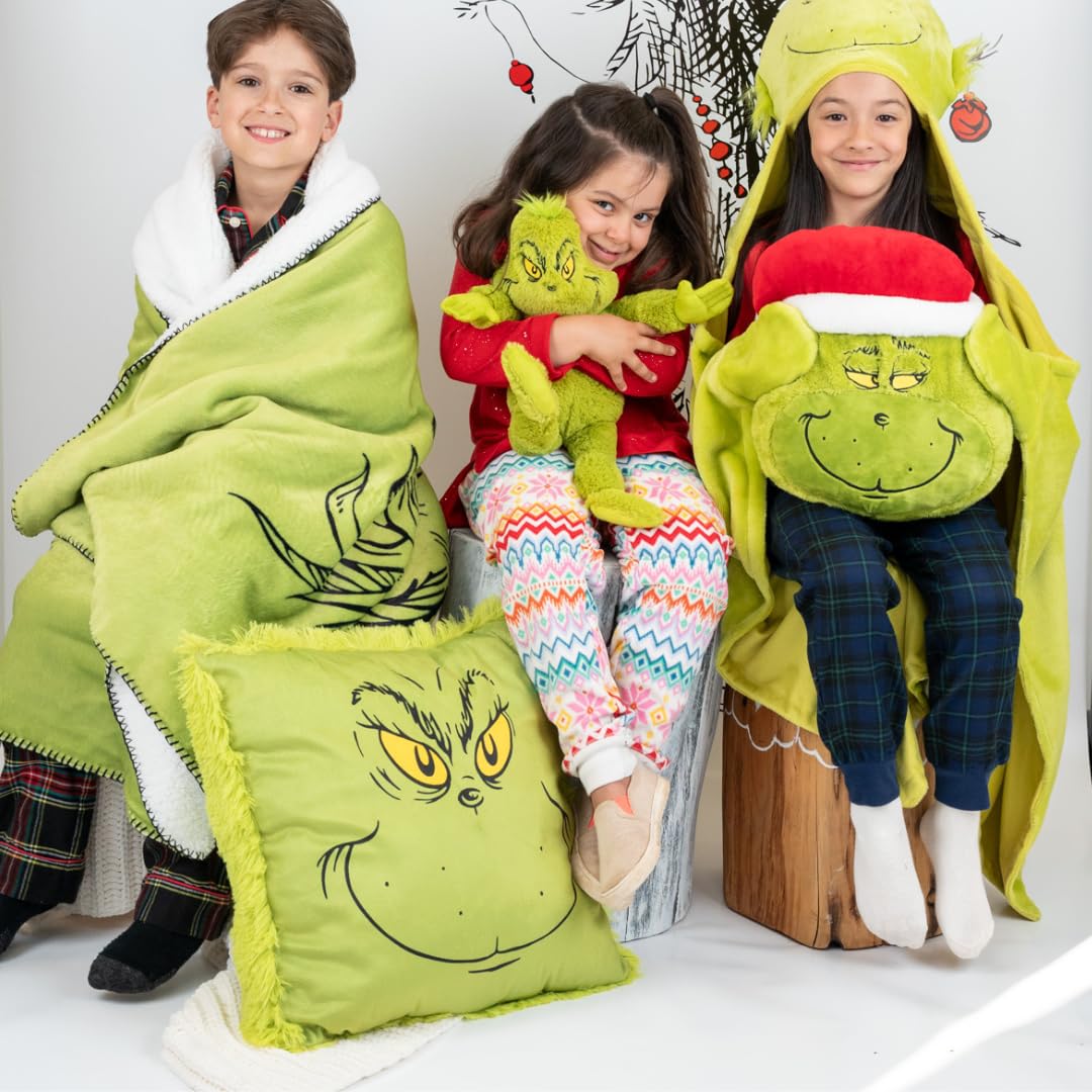 Foto 7 pulgar | Almohada Franco Cuddle Buddy Grinch de Piel Sintética 45 X 45 Cm - Venta Internacional