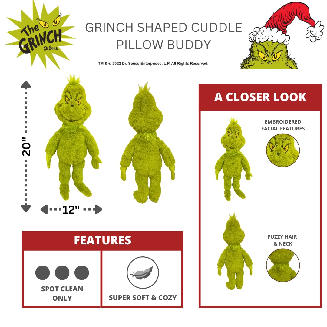 Foto 4 pulgar | Cojín Buddy Franco Dr. Seuss El Grinch De 50 Cm - Venta Internacional.