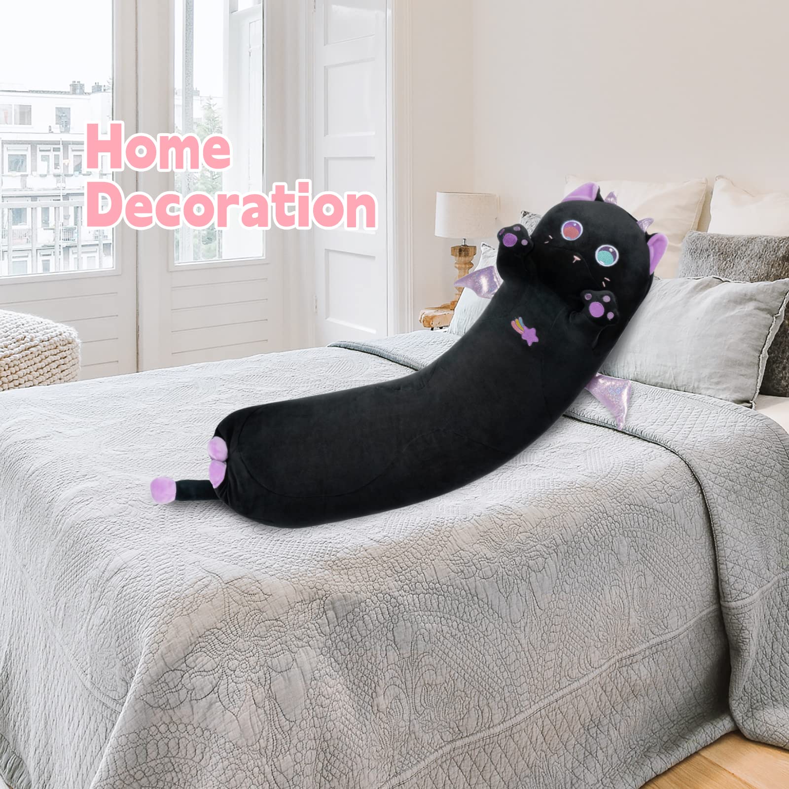 Foto 6 pulgar | Almohada Corporal De Felpa Mewaii Long Cat De 50 Cm, 70 Cm, 90 Cm, 110 Cm, 130 Cm - Venta Internacional.
