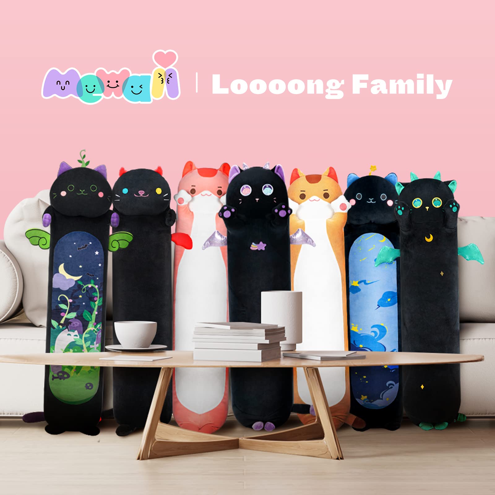 Foto 8 pulgar | Almohada Corporal De Felpa Mewaii Long Cat De 50 Cm, 70 Cm, 90 Cm, 110 Cm, 130 Cm - Venta Internacional.