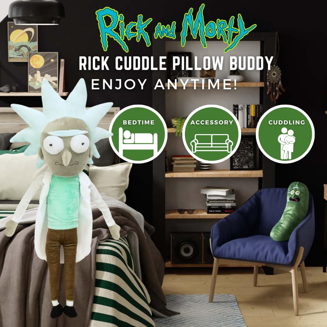 Foto 2 | Almohada De Felpa Franco Collectibles Kidult Adult Swim Rick & Morty - Venta Internacional.