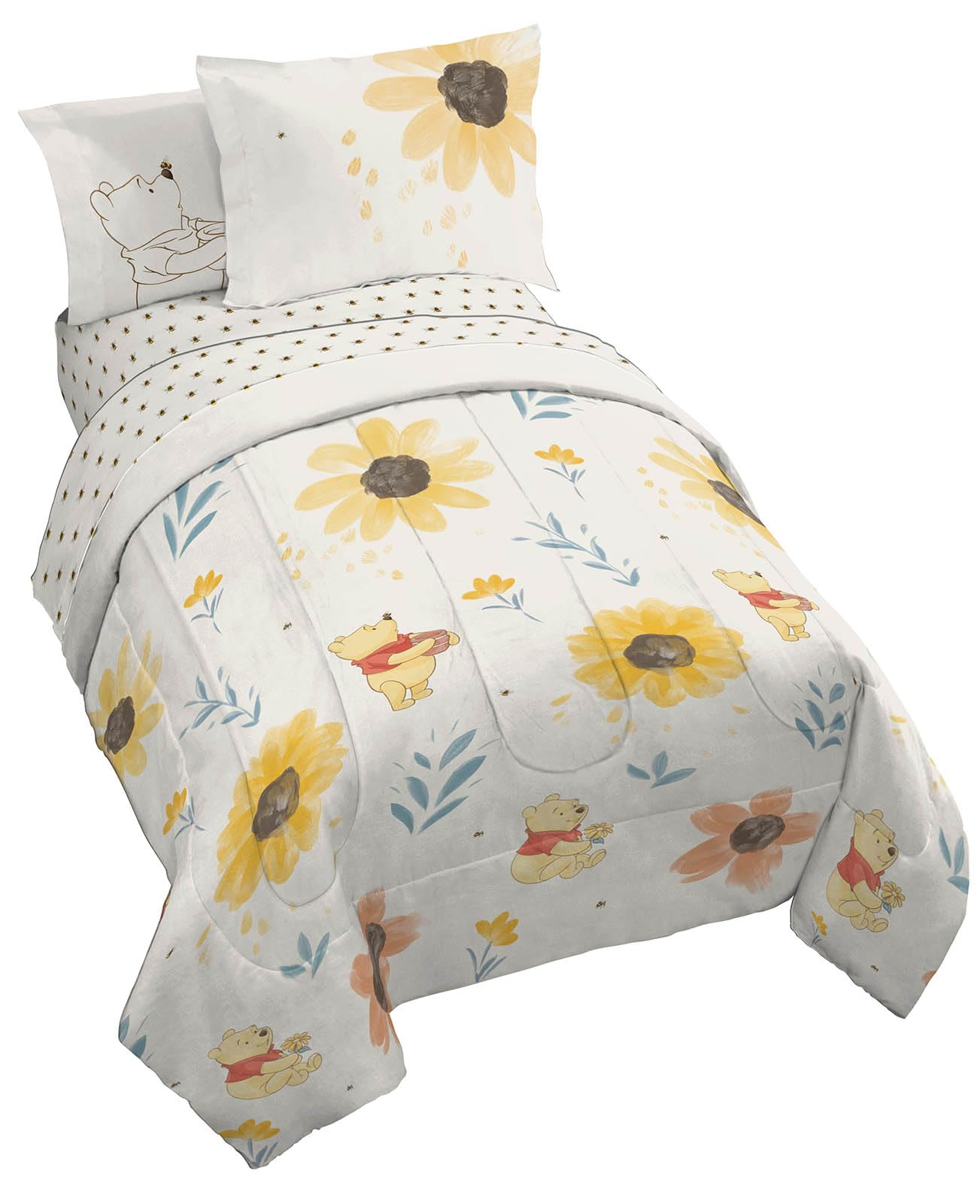 Juego De Ropa De Cama Jay Franco Disney Winnie The Pooh, Tamaño Completo - Venta Internacional.