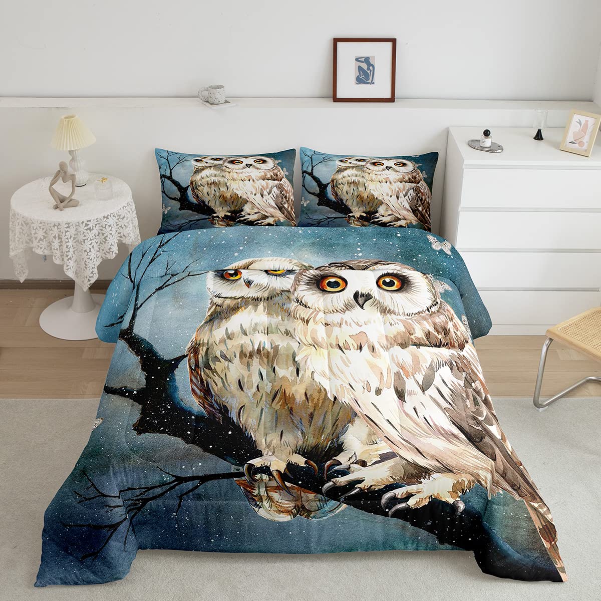Foto 2 pulgar | Juego De Ropa De Cama Feelyou Owl Para Niños Con Estampado Animal 3d - Venta Internacional.