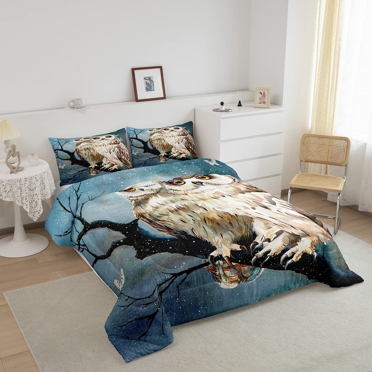 Foto 3 pulgar | Juego De Ropa De Cama Feelyou Owl Para Niños Con Estampado Animal 3d - Venta Internacional.