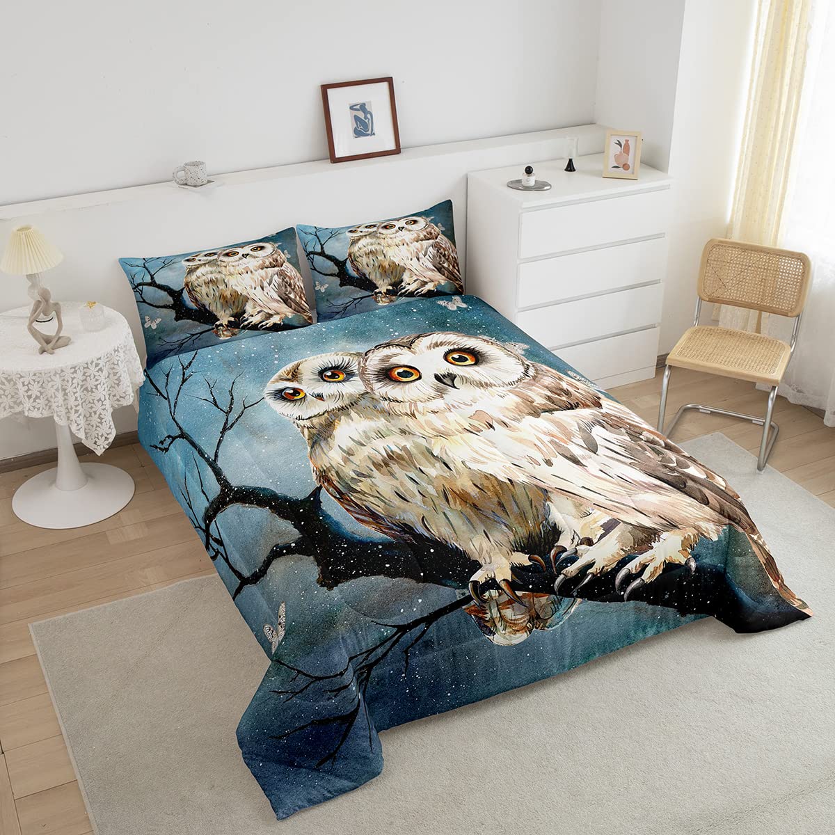 Foto 4 pulgar | Juego De Ropa De Cama Feelyou Owl Para Niños Con Estampado Animal 3d - Venta Internacional.