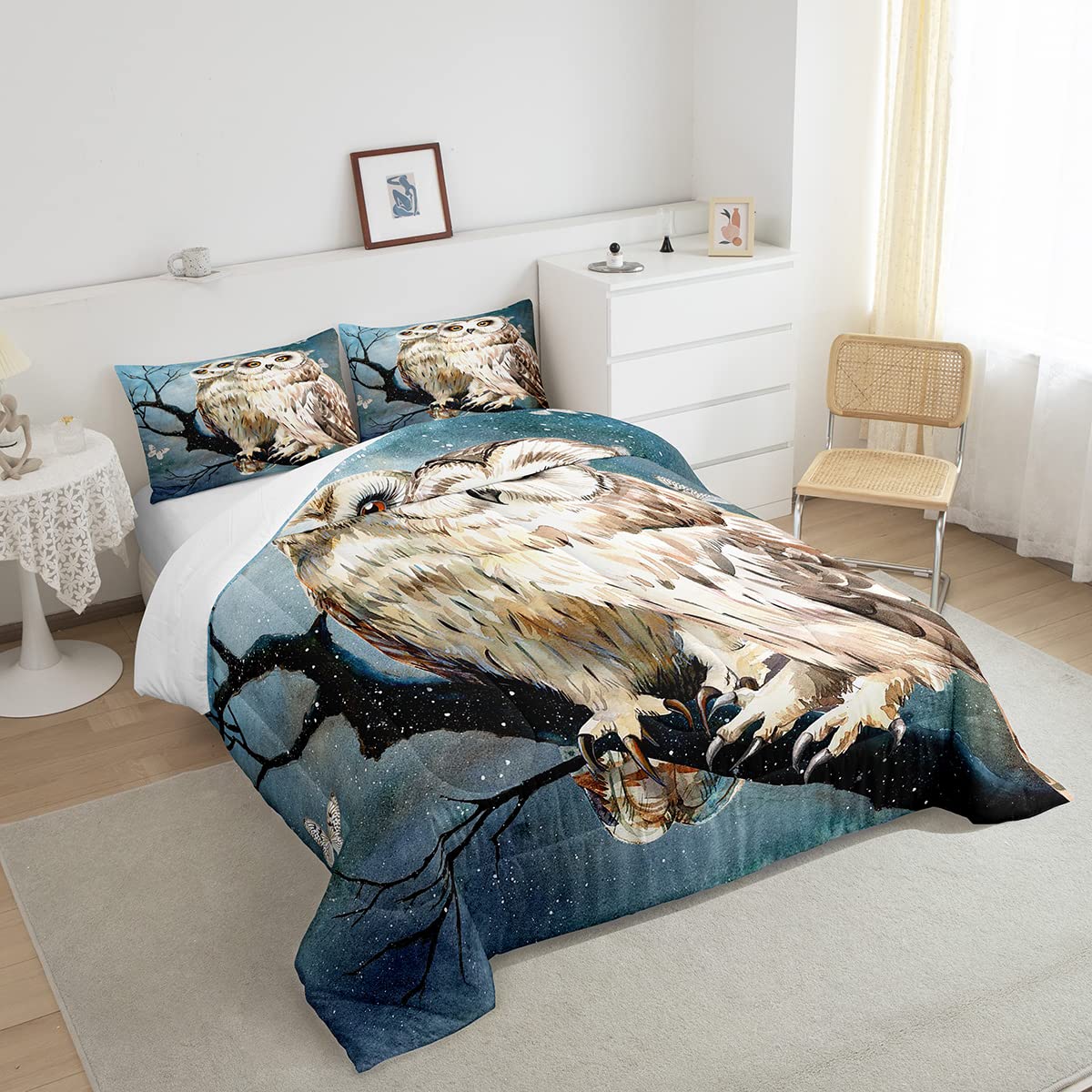Foto 5 pulgar | Juego De Ropa De Cama Feelyou Owl Para Niños Con Estampado Animal 3d - Venta Internacional.