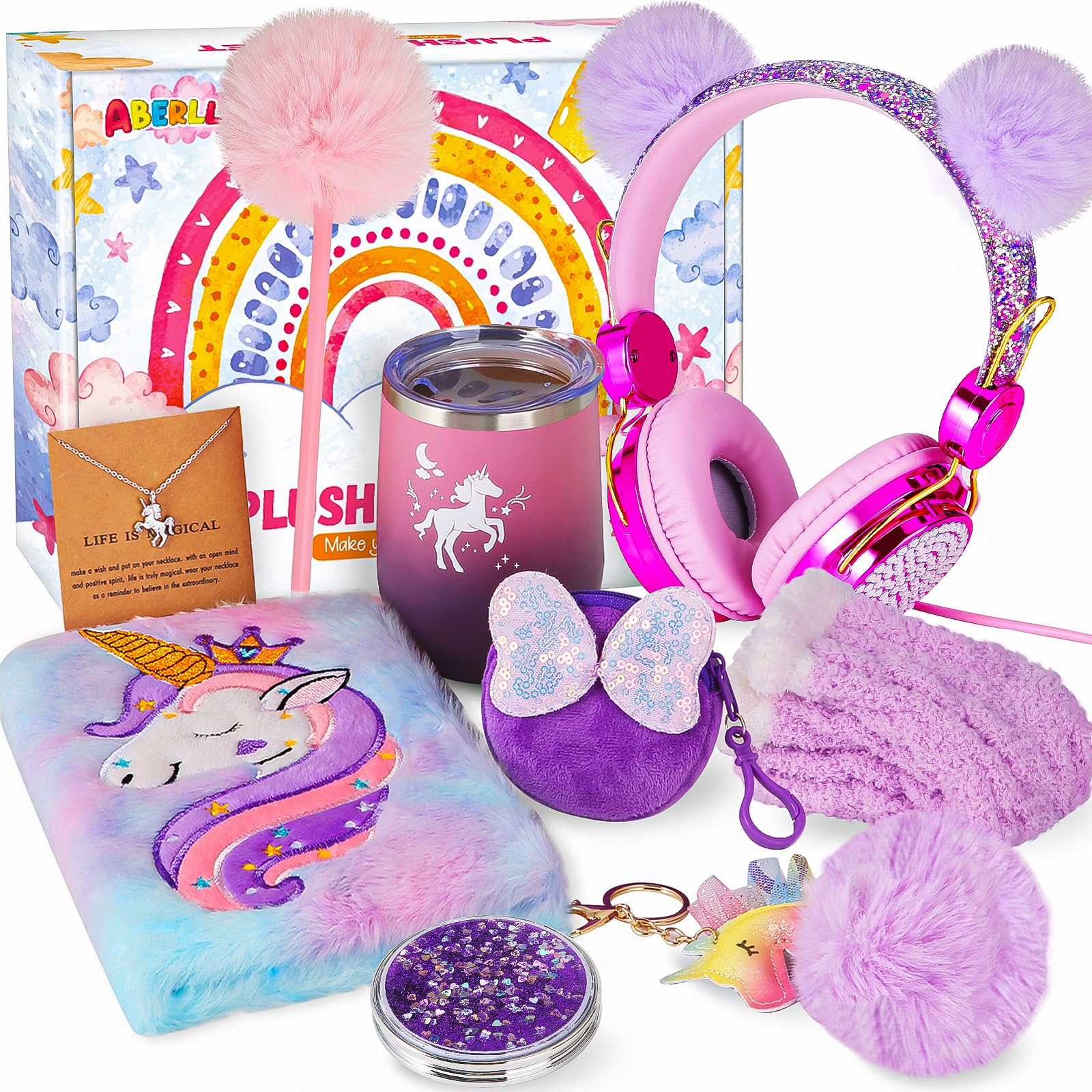 Foto 2 pulgar | Set De Regalo Con Forma De Unicornio Aberlls Para Niñas De 5 A 10 Años O Más Con Accesorios - Venta Internacional.