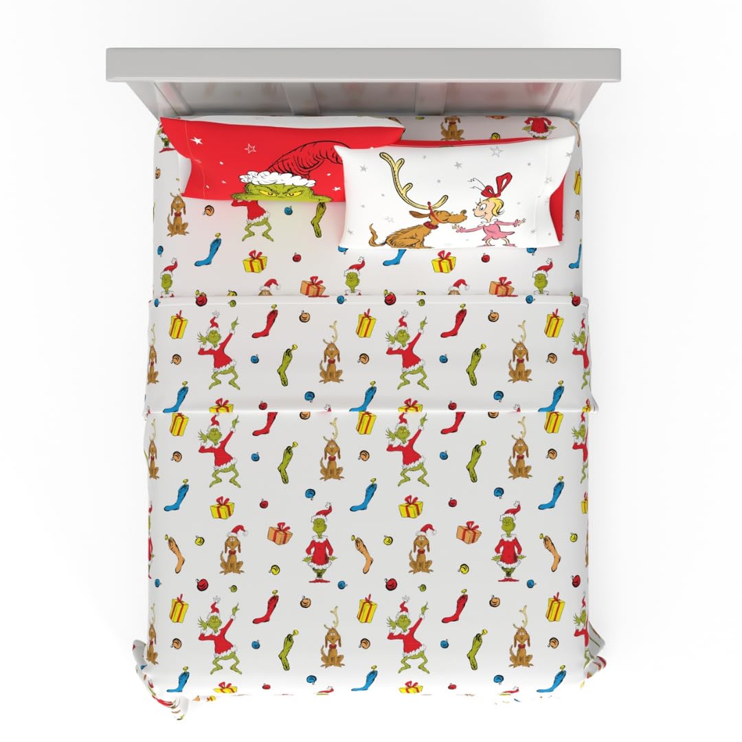 Foto 1 | Juego De Sábanas Franco Collectibles Dr. Seuss El Grinch Completo - Venta Internacional.