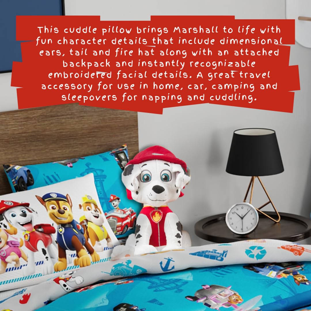 Foto 4 pulgar | Almohada De Felpa Buddy Paw Patrol Marshall Para Niños - Venta Internacional.