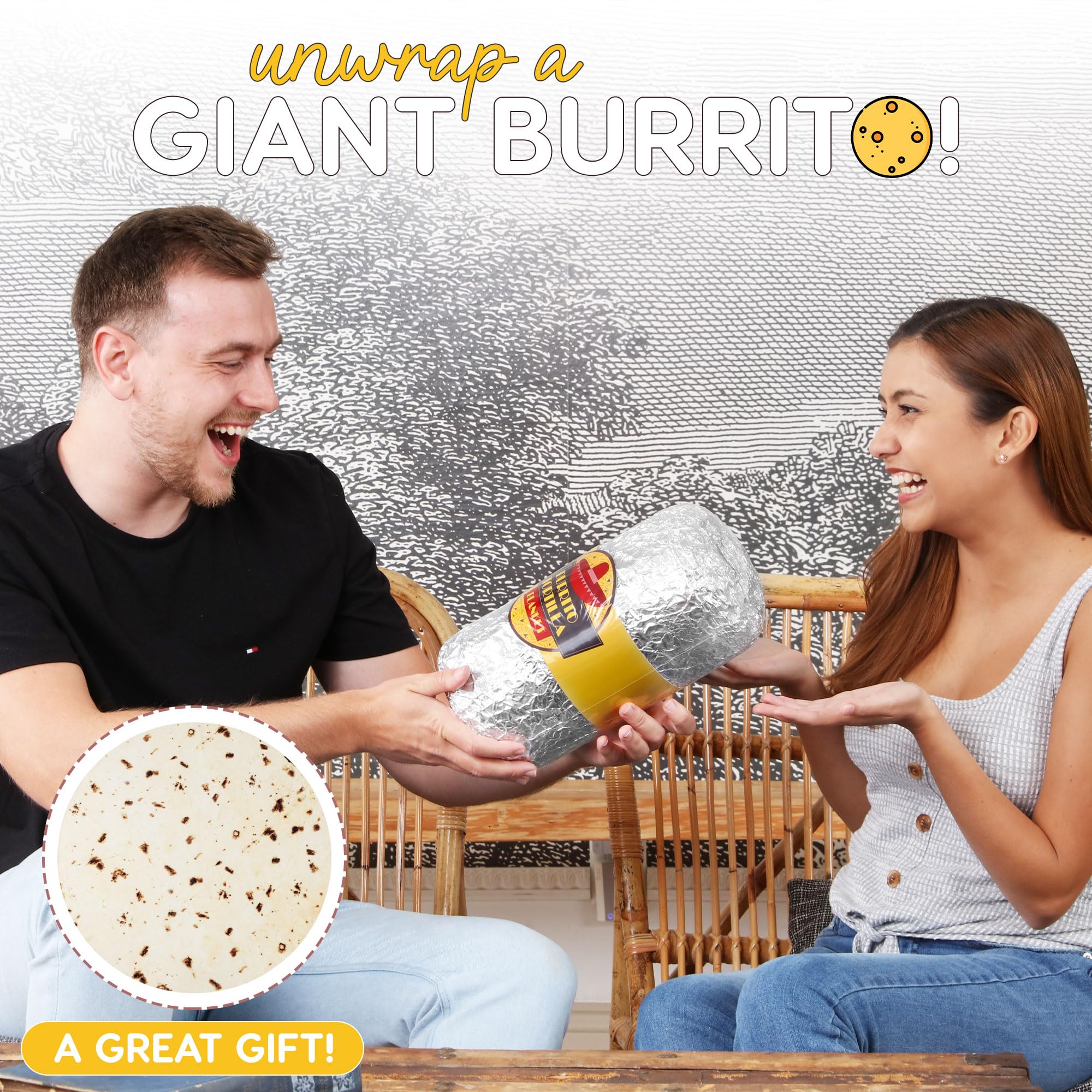 Foto 2 | Tortilla Gigante De Doble Cara De Blanket Zulay Para Adultos Y Niños - Venta Internacional.