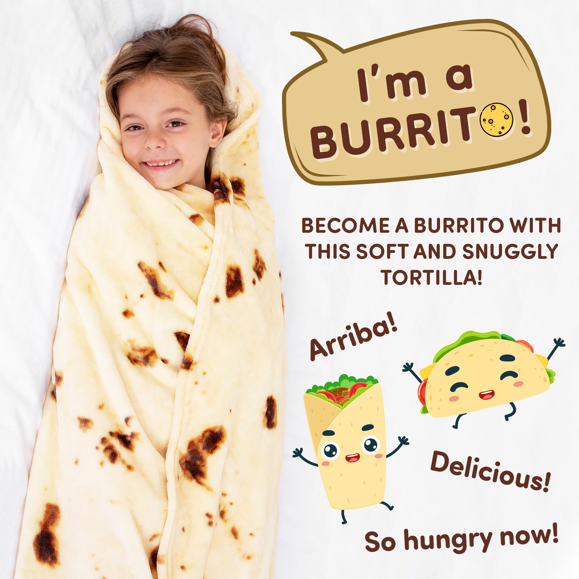 Foto 5 pulgar | Tortilla Gigante De Doble Cara De Blanket Zulay Para Adultos Y Niños - Venta Internacional.