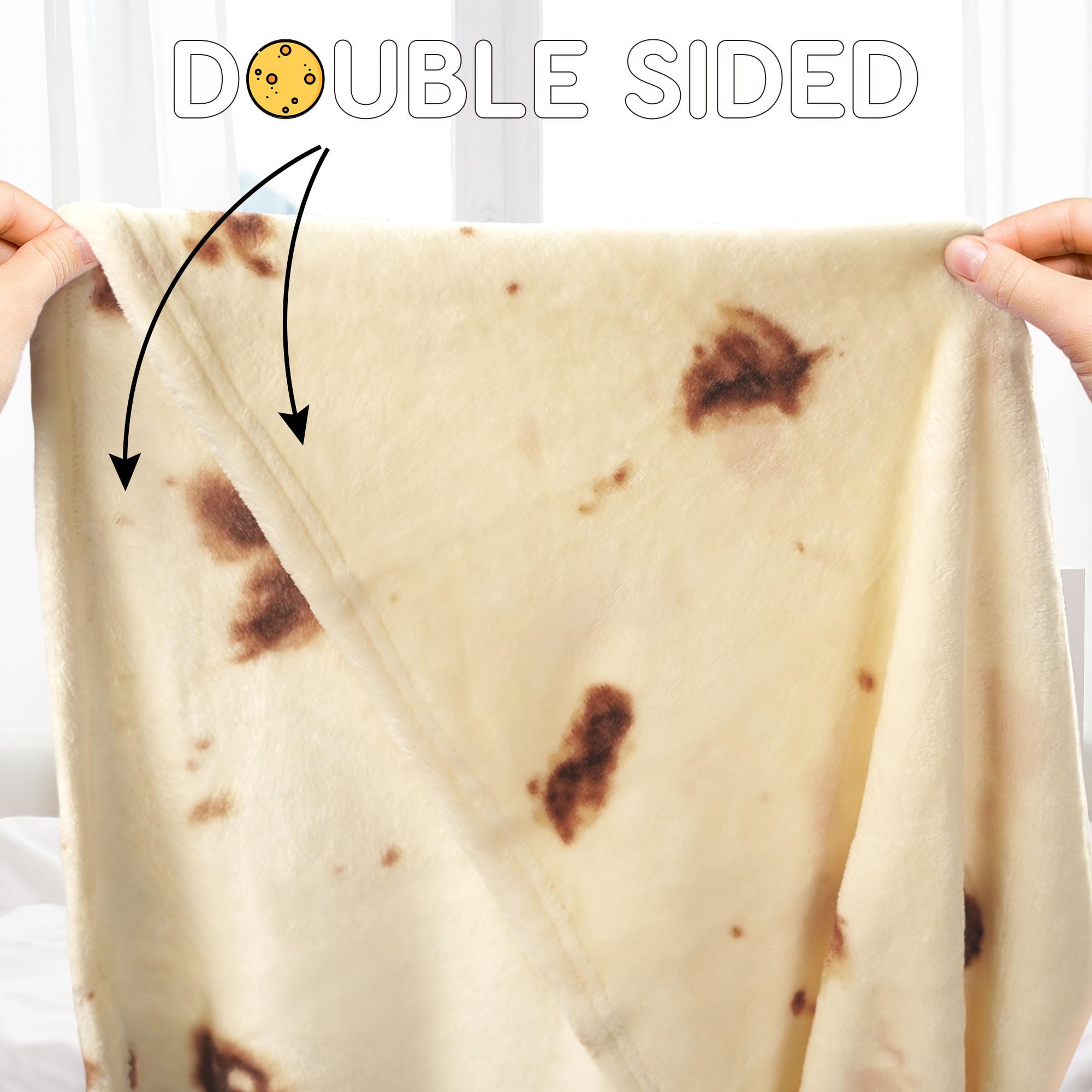 Foto 6 pulgar | Tortilla Gigante De Doble Cara De Blanket Zulay Para Adultos Y Niños - Venta Internacional.