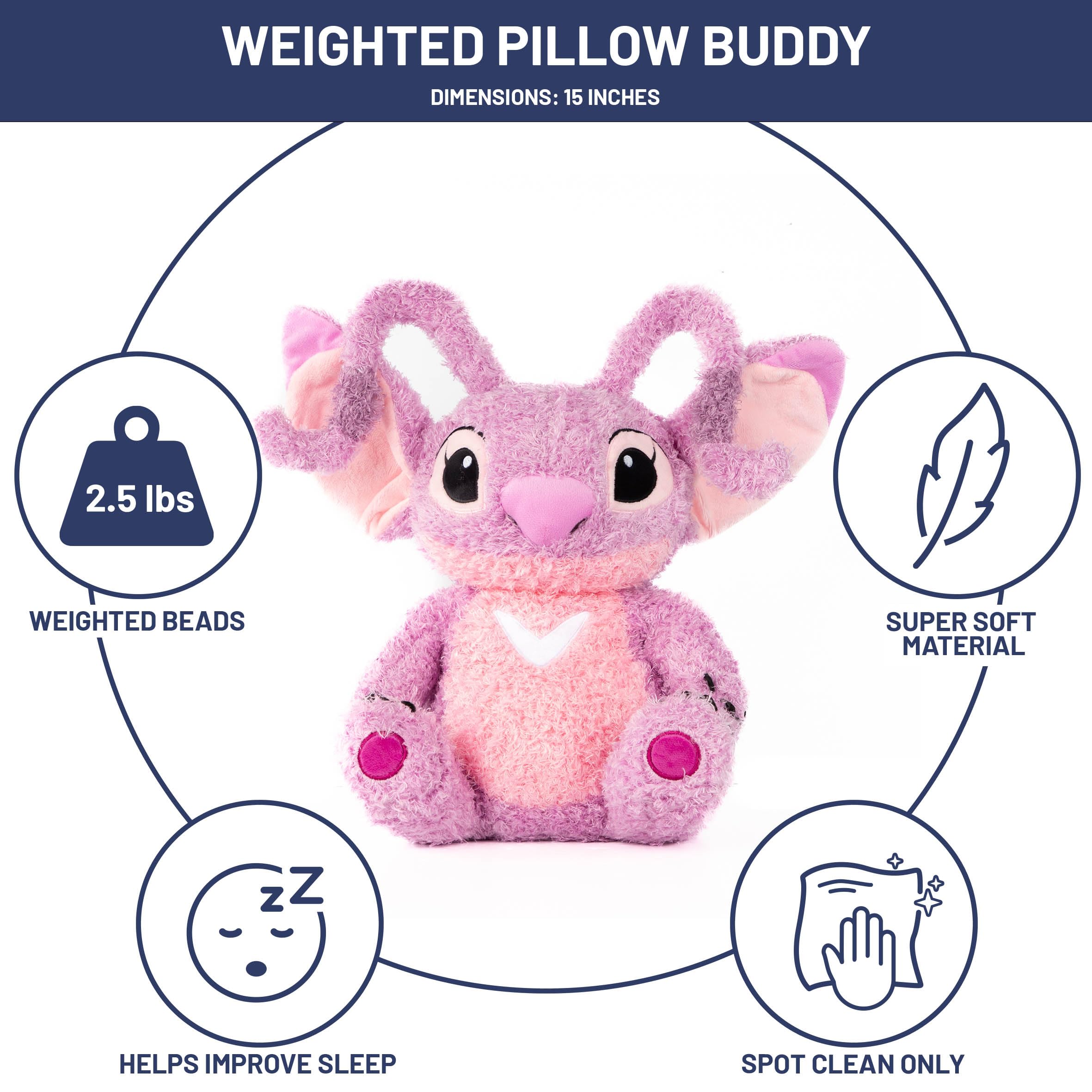 Foto 3 pulgar | Almohada De Felpa Buddy Jay Franco Lilo Y Stitch Angel, 1,13 Kg - Venta Internacional.