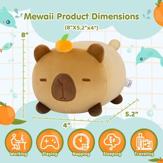 Foto 2 | Almohada De Felpa Mewaii, Bonito Capibara, 20 Cm, Suave Y Esponjosa, Regalo Para Niños - Venta Internacional.