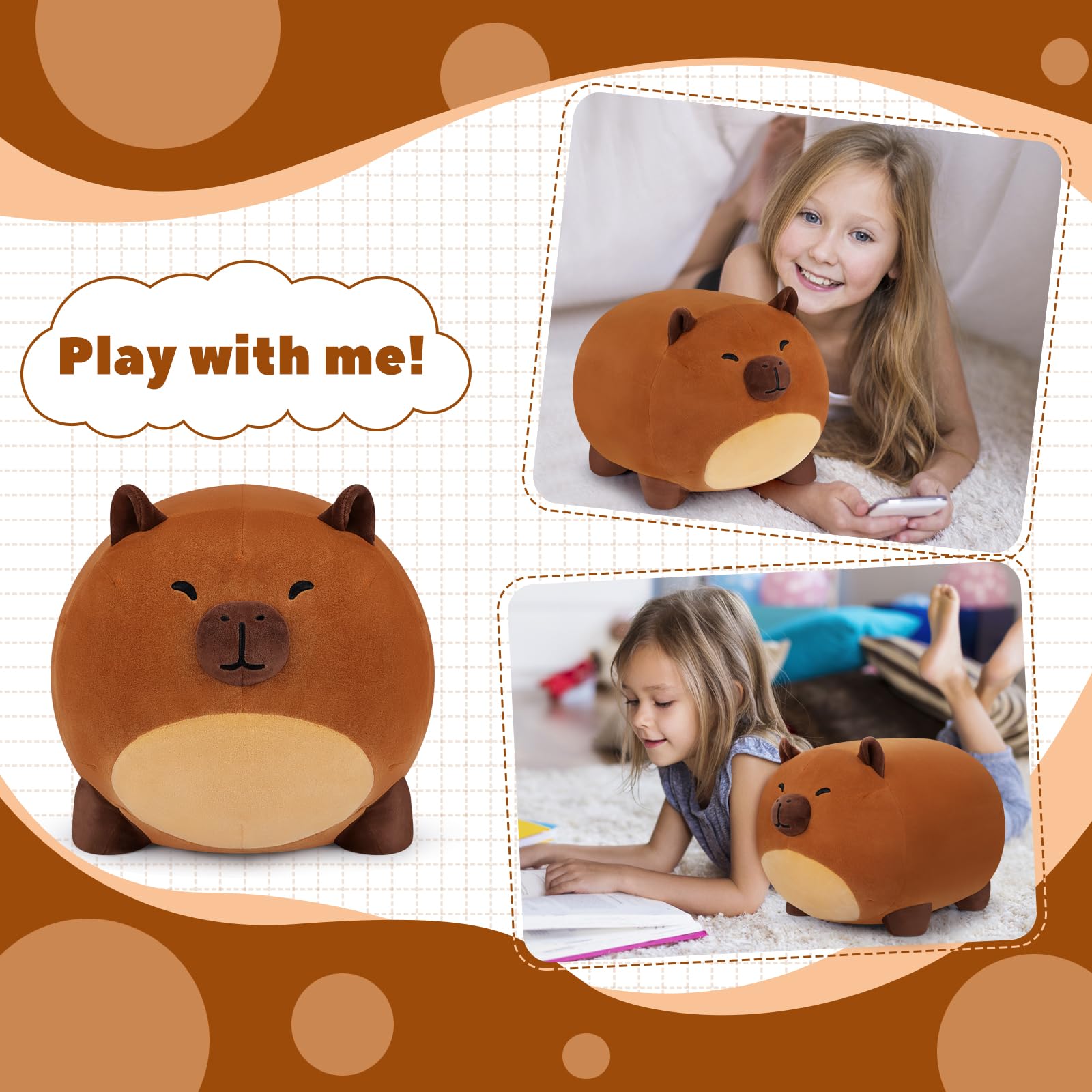 Foto 4 | Juguete De Peluche Auspicious Beginning Capybara De 30 Cm Con Almohada - Venta Internacional.