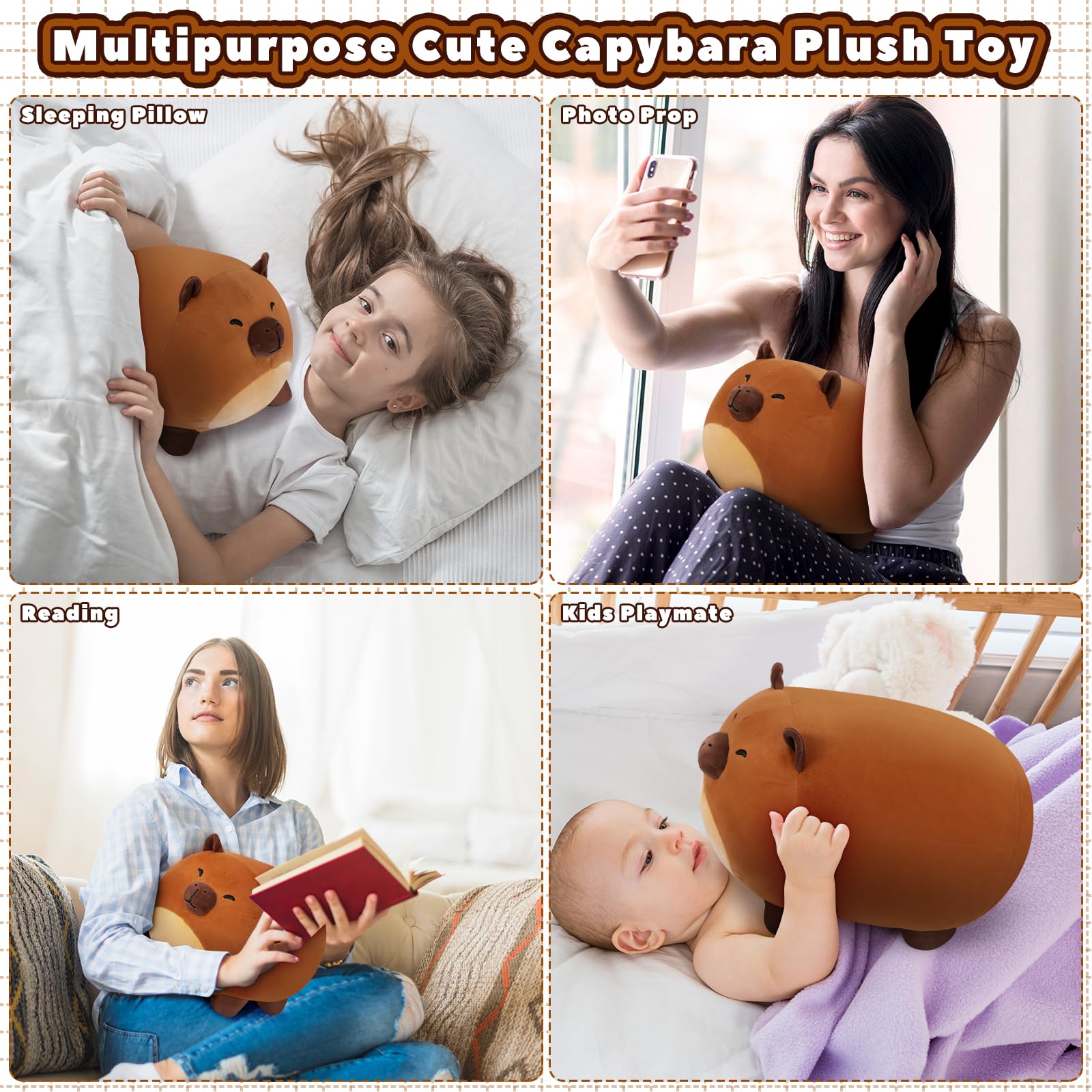 Foto 6 pulgar | Juguete De Peluche Auspicious Beginning Capybara De 30 Cm Con Almohada - Venta Internacional.