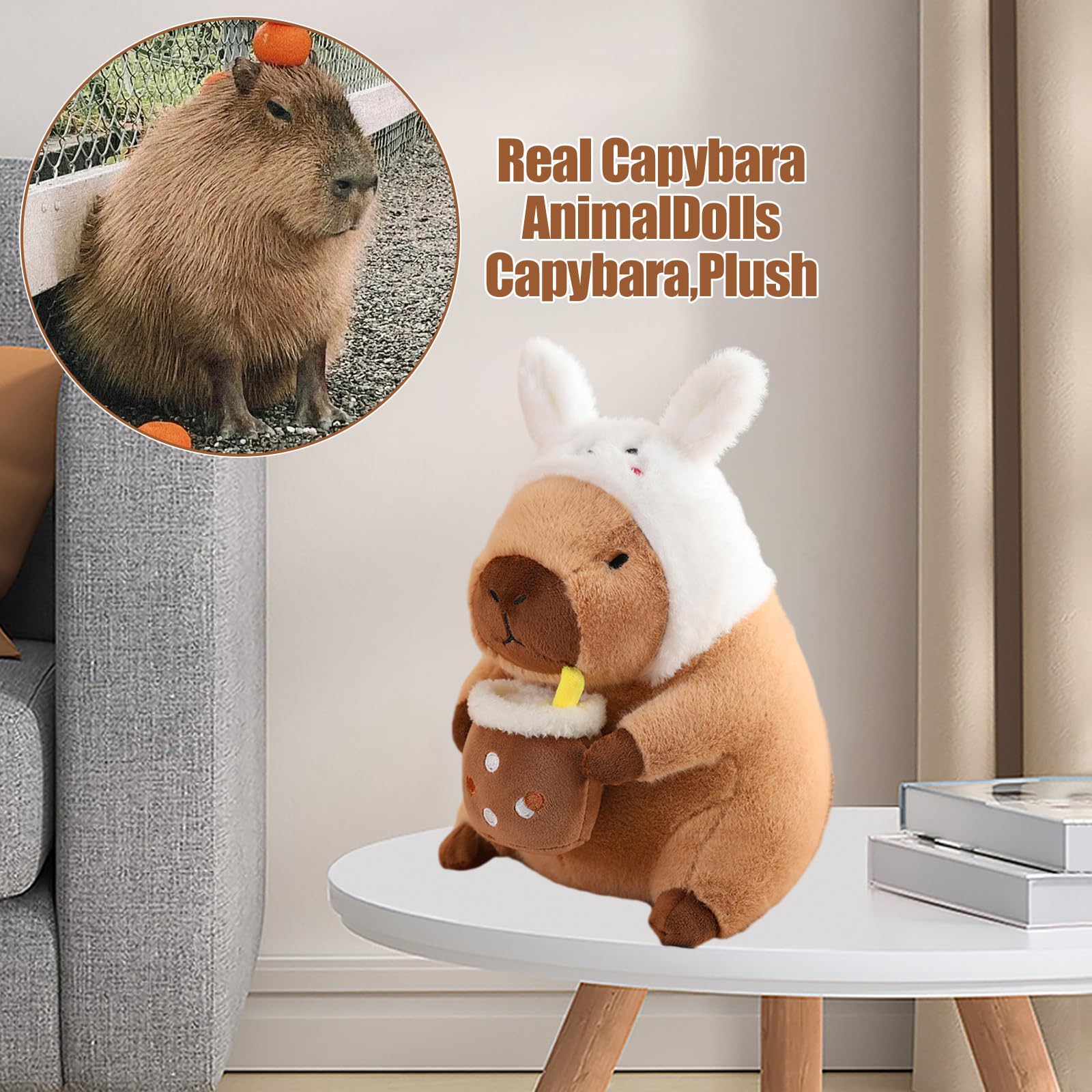 Foto 7 pulgar | Almohada De Peluche Milegi Capybara De 30 Cm Con Forma De Animal De Peluche - Venta Internacional.