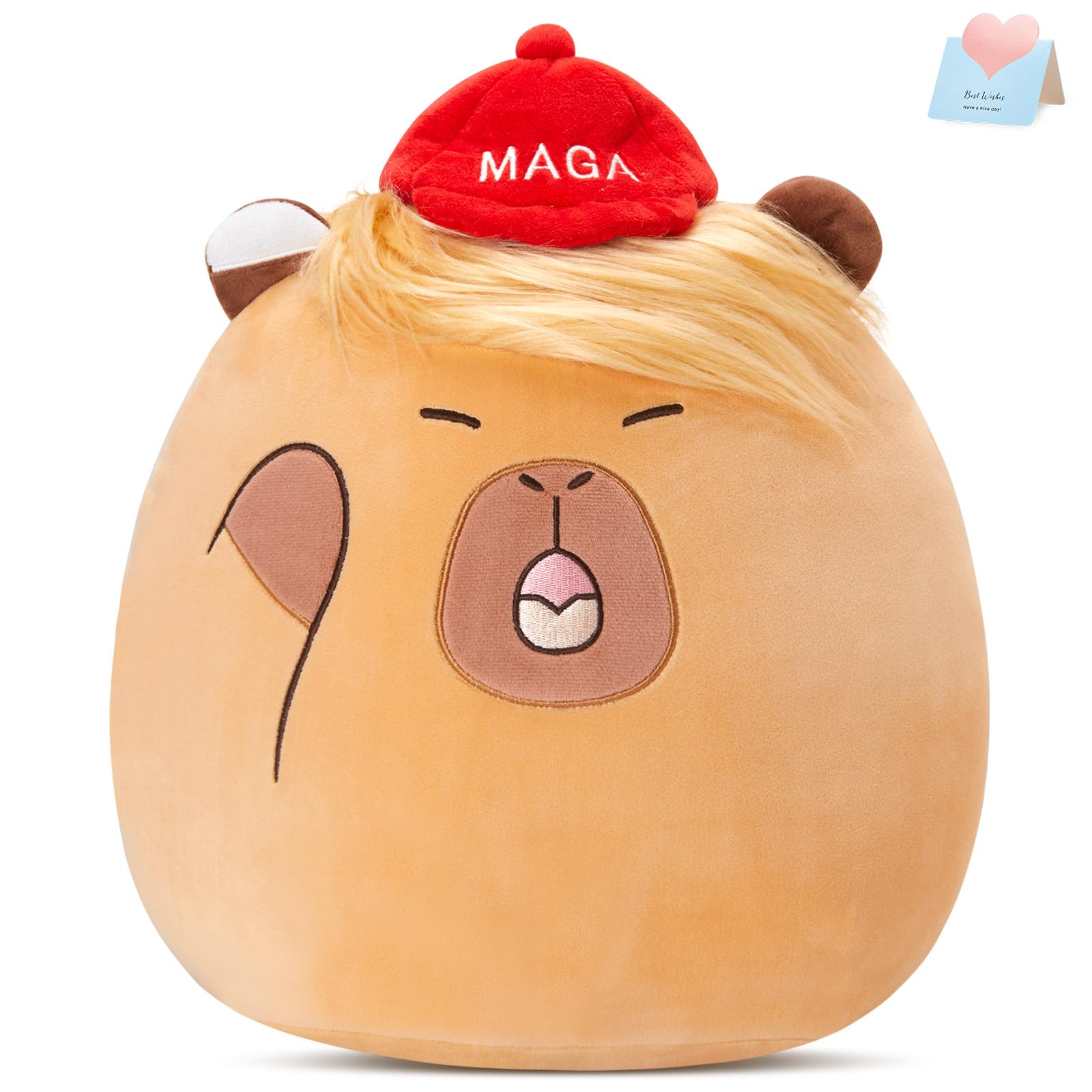 Foto 2 pulgar | Almohada De Felpa Wewill Que Habla Graciosamente Con Donald Trump Capybara - Venta Internacional.