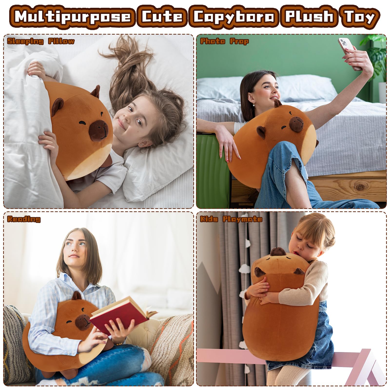 Foto 5 | Almohada De Felpa Capybara Auspicious Beginning 40 Cm Para Niños - Venta Internacional.