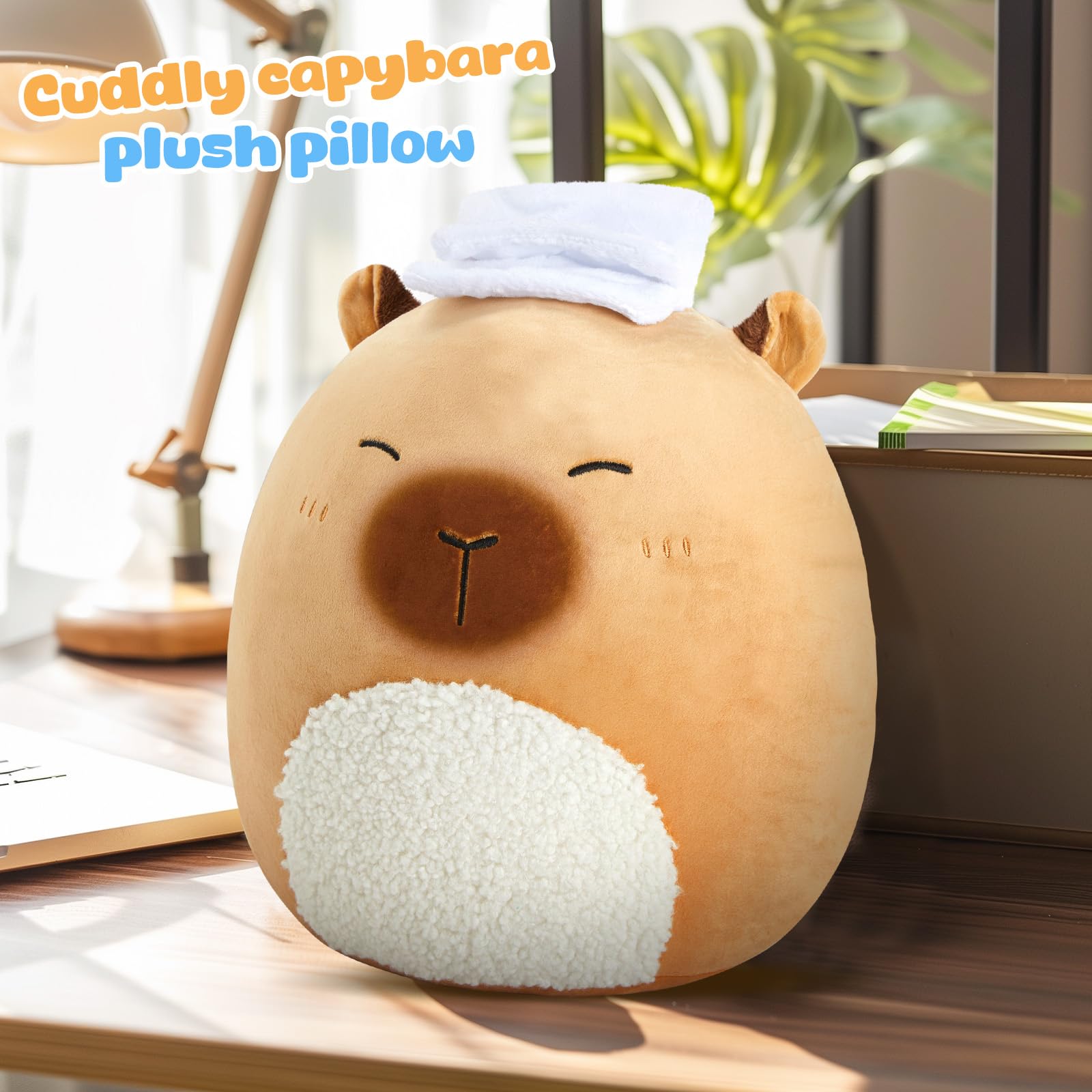 Foto 3 pulgar | Almohada De Peluche Bstaofy Con Bonito Carpincho De 35 Cm - Venta Internacional.