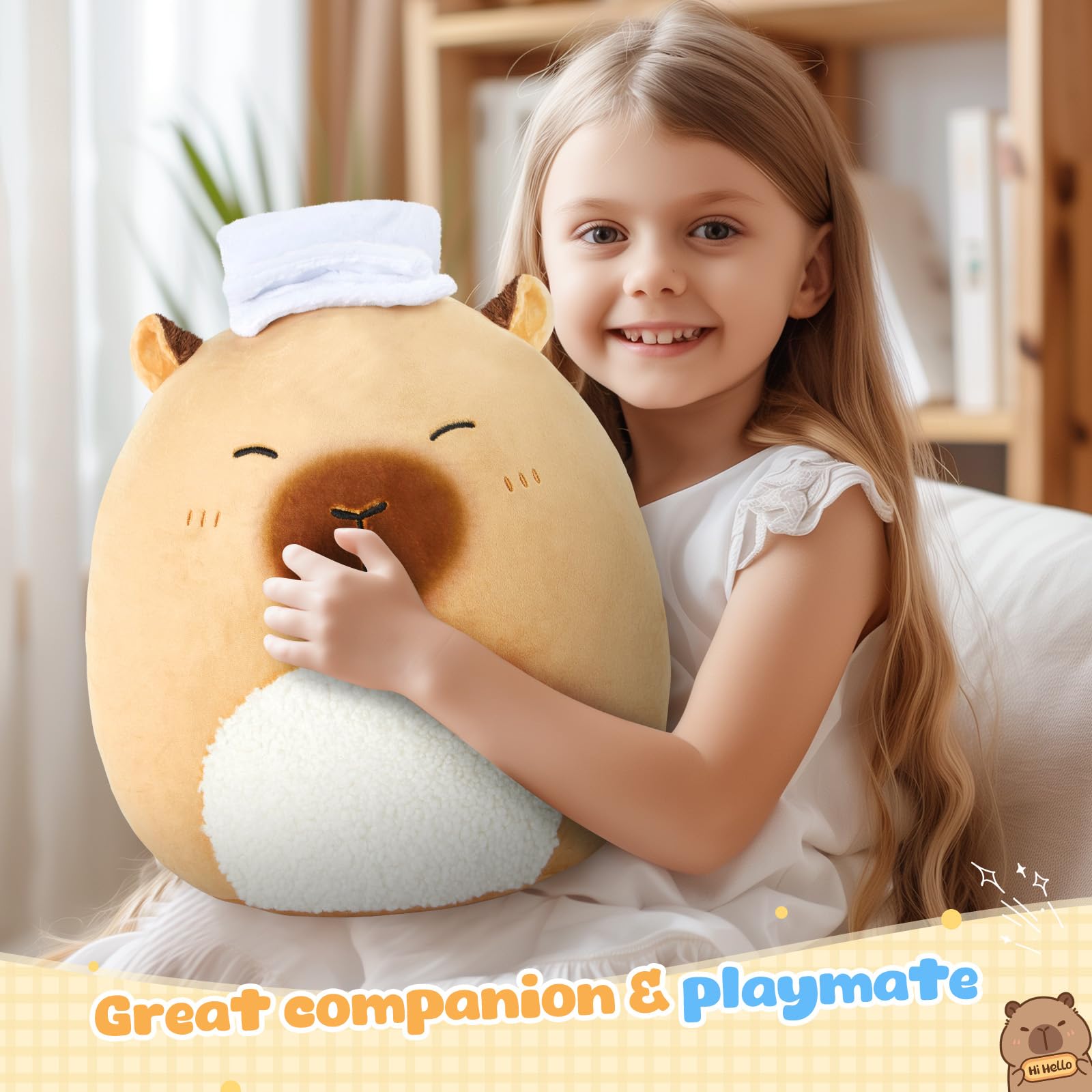 Foto 3 | Almohada De Peluche Bstaofy Con Bonito Carpincho De 35 Cm - Venta Internacional.