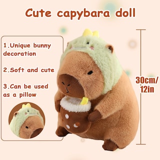 Foto 2 | Almohada De Peluche Milegi Capybara De 30 Cm Con Forma De Animal De Peluche - Venta Internacional.