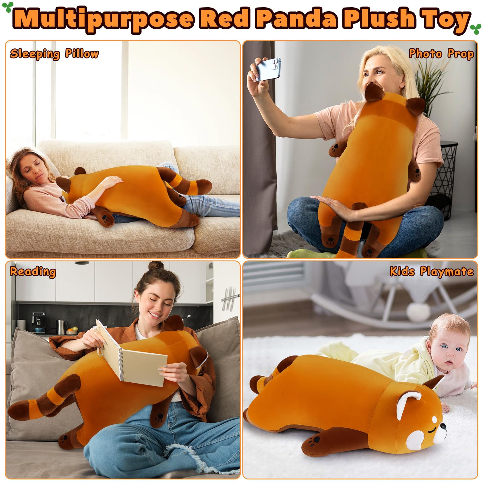 Foto 6 pulgar | Panda Gigante Rojo Auspicious Beginning, 76 Cm - Venta Internacional.