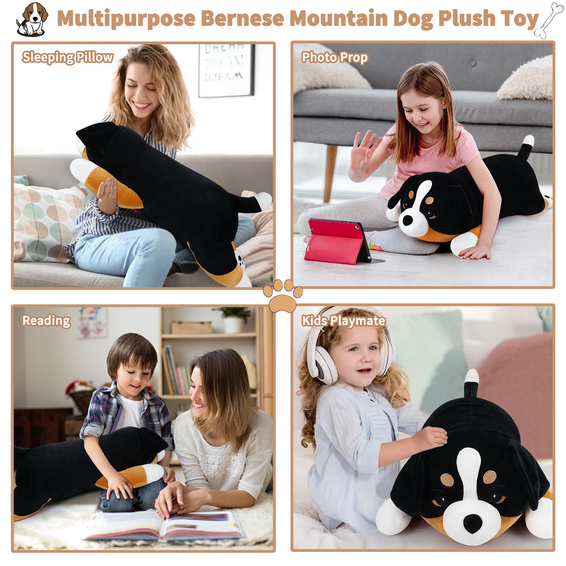 Foto 5 | Peluche De Peluche Con Forma De Perro De Montaña Bernés, 30 Pulgadas, Auspicious - Venta Internacional.