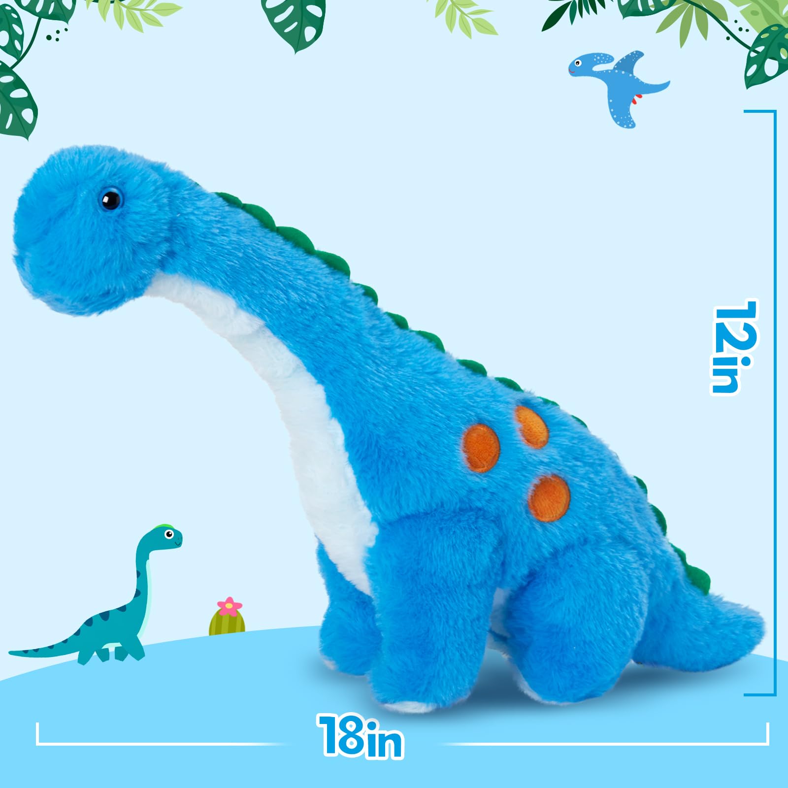 Foto 3 pulgar | Animal De Peluche Houwsbaby, Dinosaurio Diplodocus, 35 Cm, Con Luz Led - Venta Internacional.