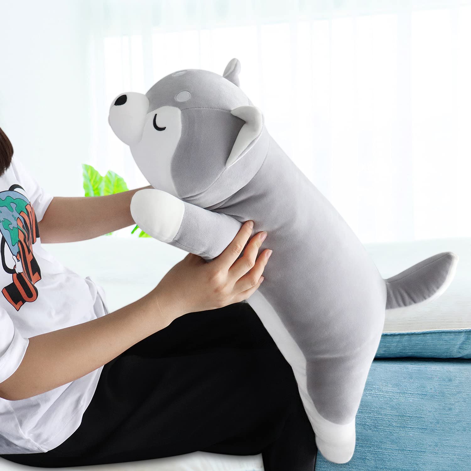 Foto 7 | Almohada De Peluche Auspicious Beginning Husky, 76 Cm - Venta Internacional.