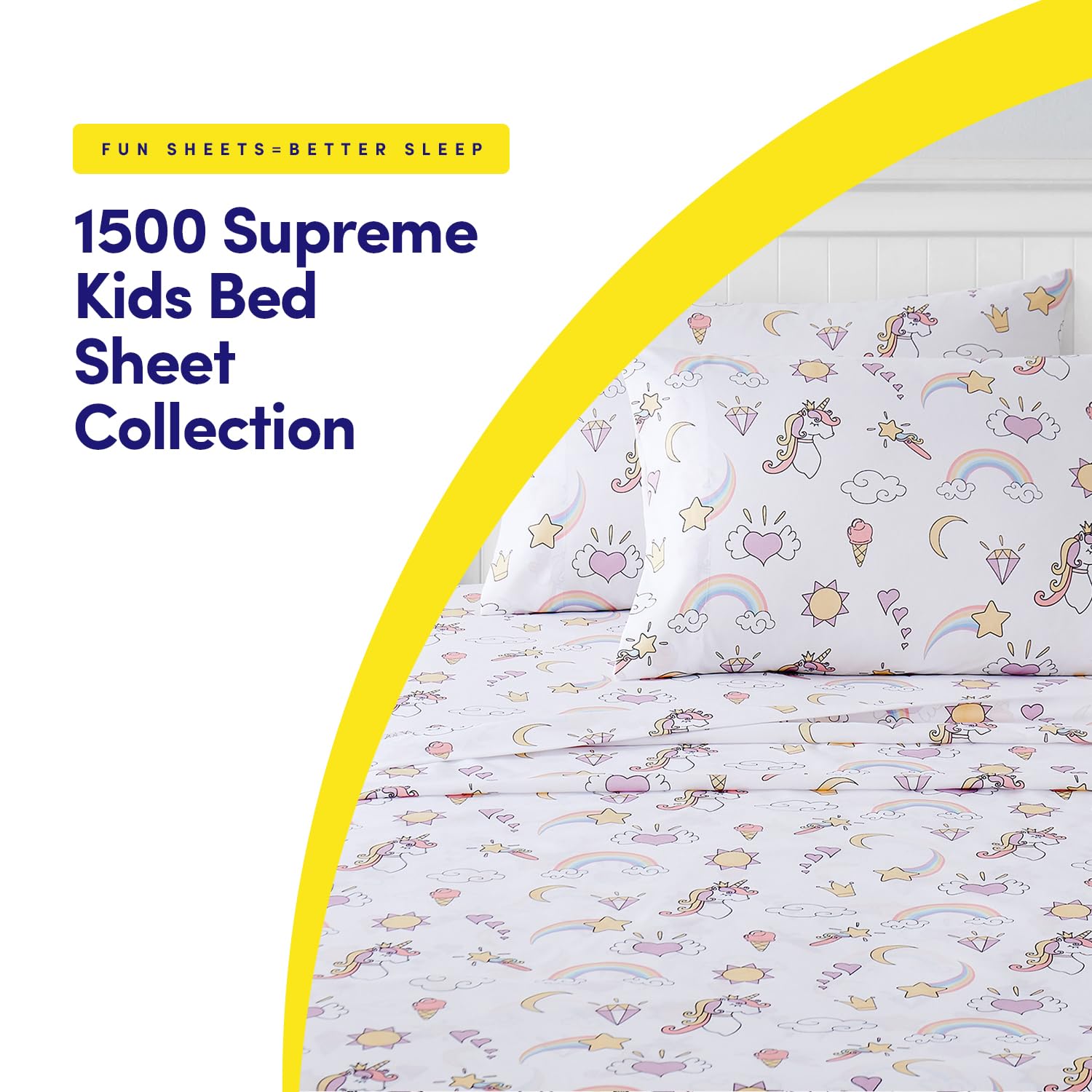 Foto 2 | Juego De Sábanas Sweet Home Collection 1500 Supreme Kids - Venta Internacional.