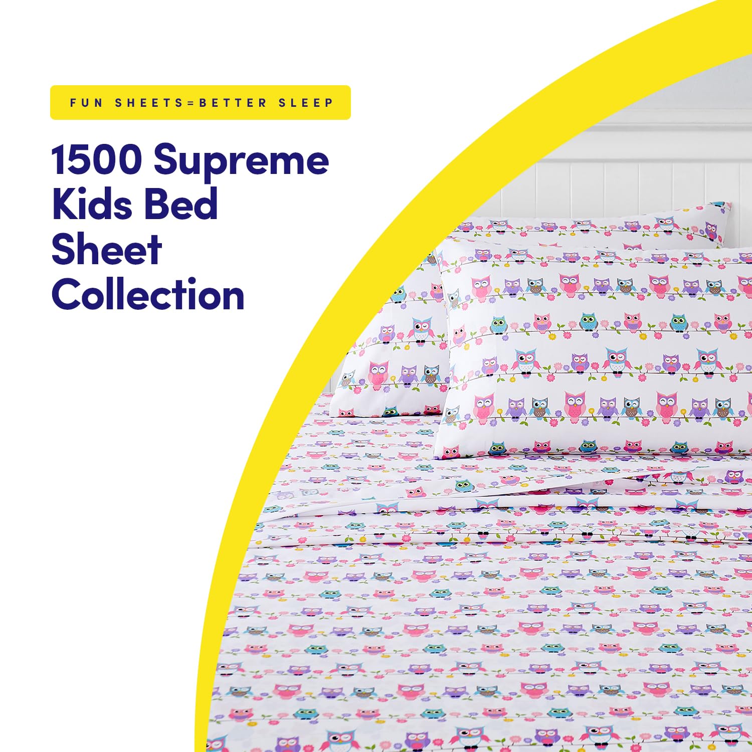 Foto 2 | Juego De Sábanas Sweet Home Collection 1500 Supreme Kids - Venta Internacional.