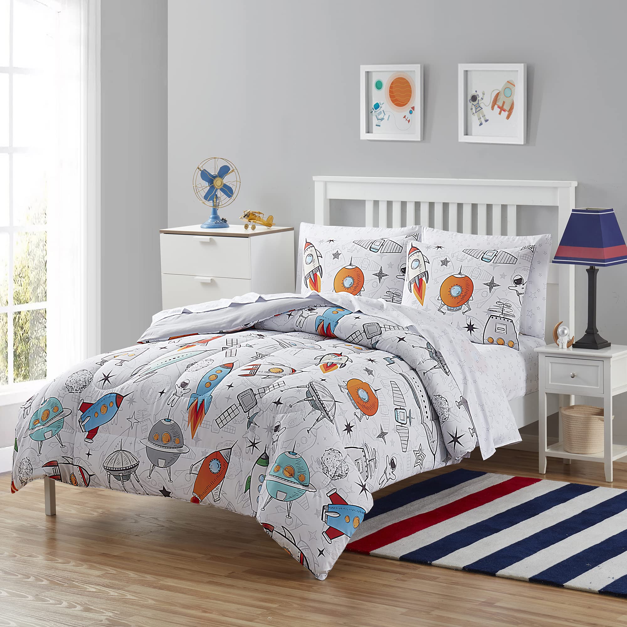 Foto 2 pulgar | Juego De Ropa De Cama Sweet Home Collection Kids Twin Floating Space - Venta Internacional.