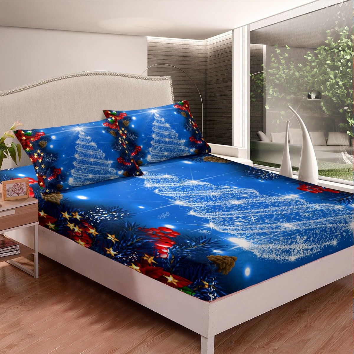 Foto 6 pulgar | Juego De Ropa De Cama Feelyou Kids Merry Christmas Queen Size - Venta Internacional.