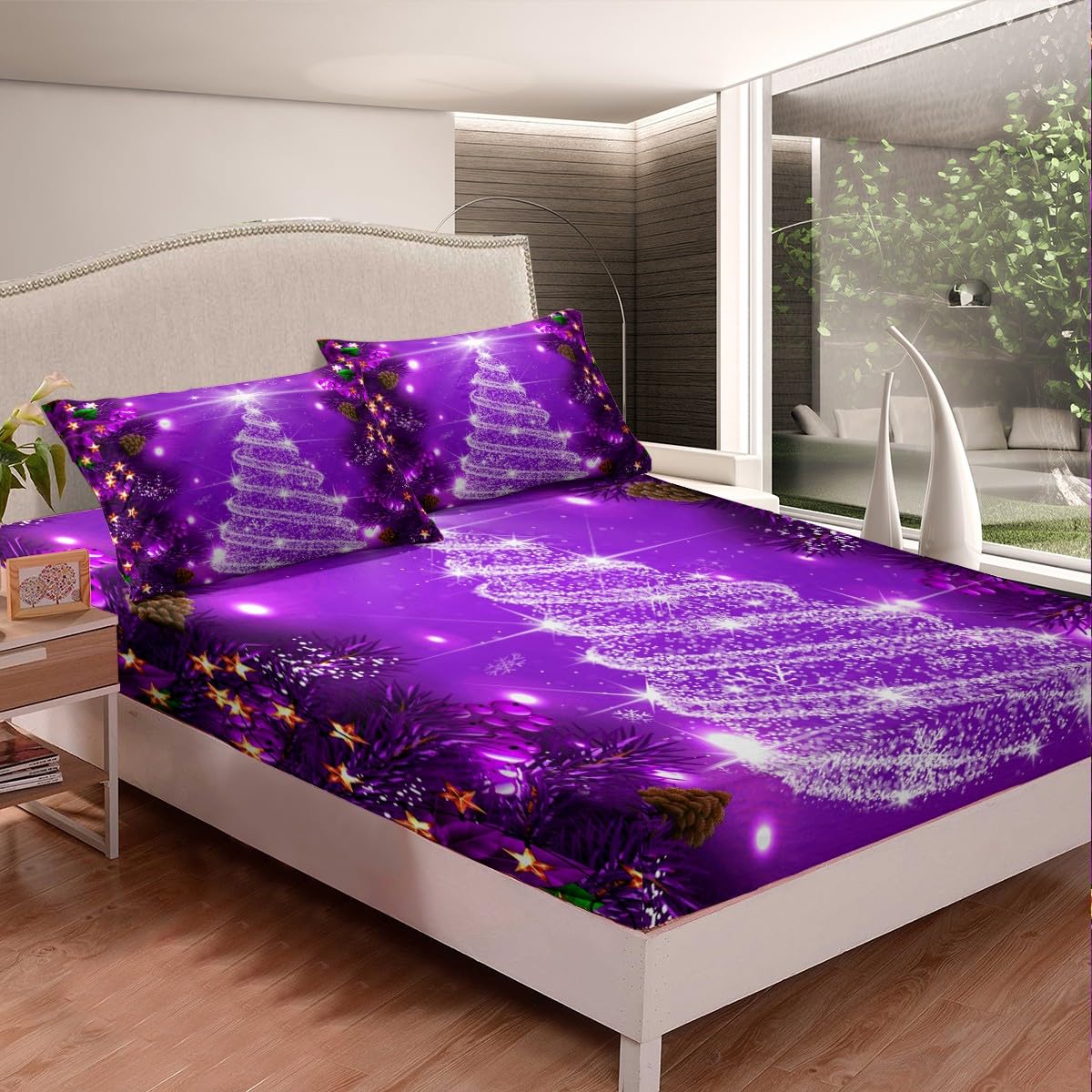 Foto 6 pulgar | Juego De Ropa De Cama Feelyou Kids Merry Christmas Queen Size - Venta Internacional.