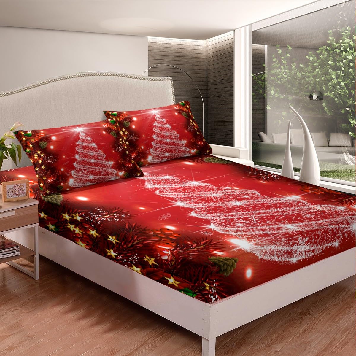 Foto 6 pulgar | Juego De Ropa De Cama Feelyou Kids Merry Christmas Queen Size - Venta Internacional.