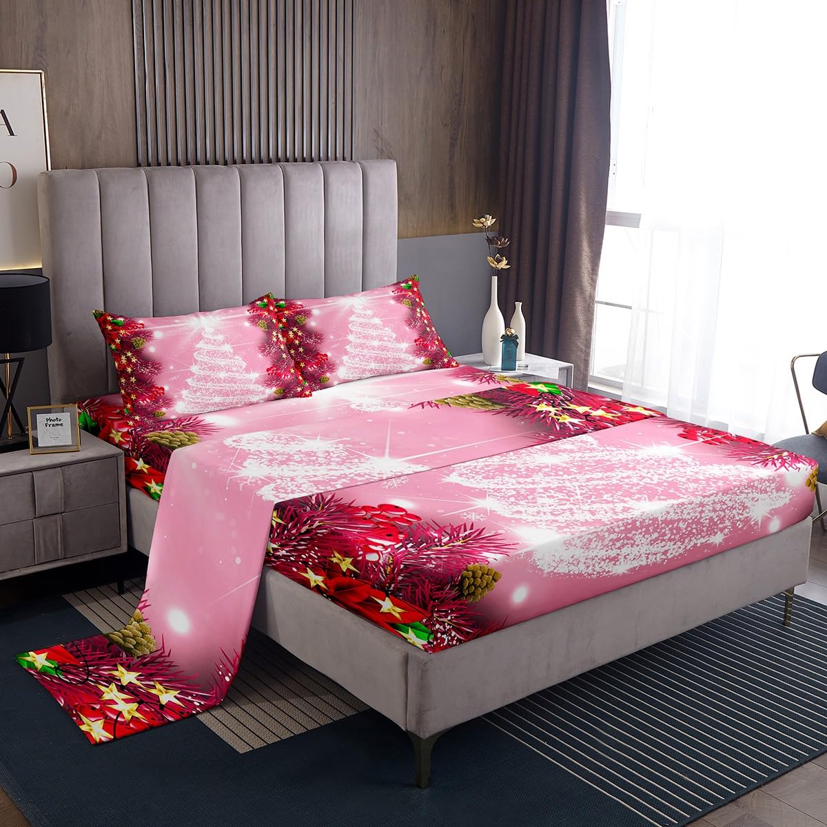 Foto 1 | Juego De Ropa De Cama Feelyou Kids Merry Christmas Queen Size - Venta Internacional.
