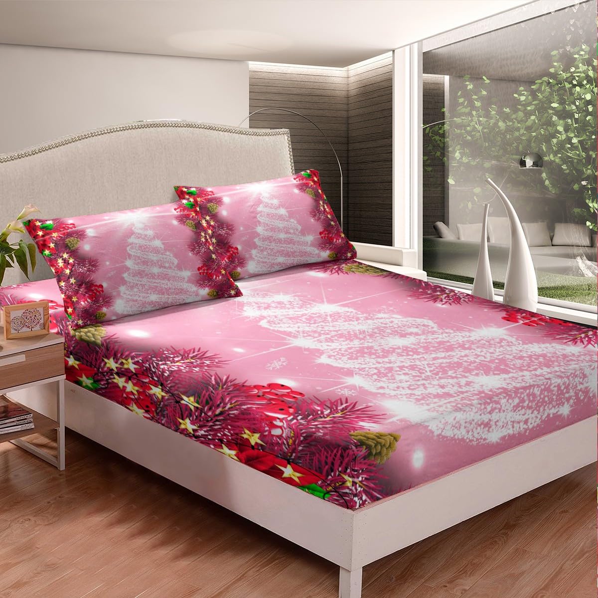Foto 6 pulgar | Juego De Ropa De Cama Feelyou Kids Merry Christmas Queen Size - Venta Internacional.