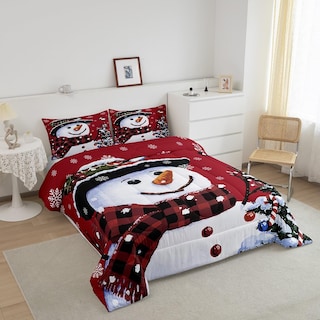 Foto 2 | Juego De Ropa De Cama Feelyou Kids Christmas Snowman Queen - Venta Internacional.